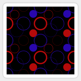 Lucky Circles Pattern in Black I Sticker